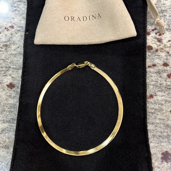 Oradina Jewelry - Herringbone 10k gold bracelet
